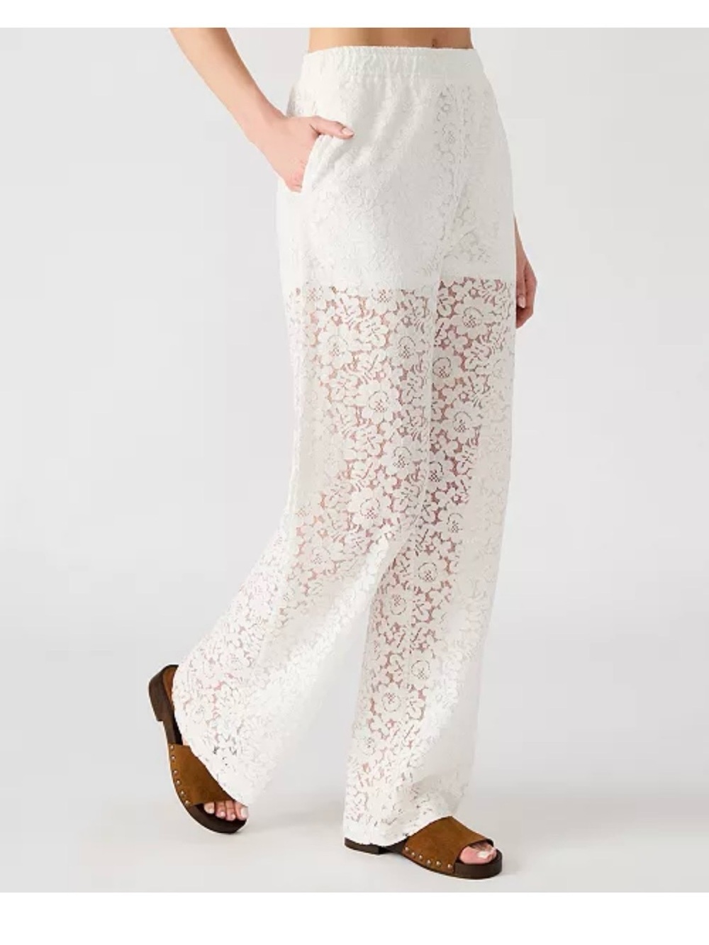 🌤️Steve Madden White Lace Pants - Picture 2 of 12
